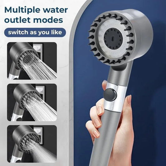 High Pressure Filtered Shower Head with Handheld 3 Spray Modes Anti Clog Nozzles Detachable Hose for Hard Water Bathroom