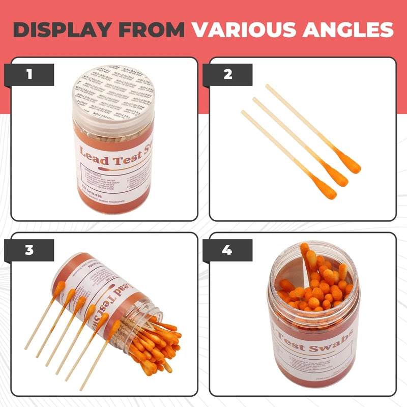 Lead Test Kit Swabs - Lead Paint Test Kit, Lead Check Swab For Home Use, Test Results In 30 Seconds