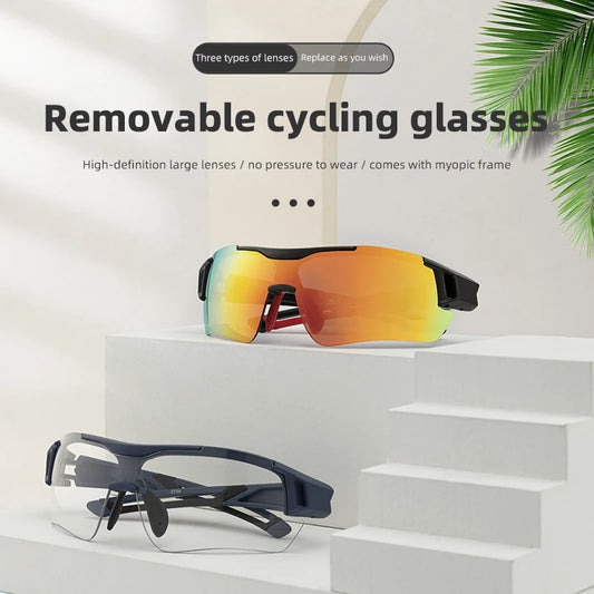 ROCKBROS Polarized Cycling Glasses, Sports Sunglasses Road MTB Mountain Bike Bicycle Riding Protection Goggles Eyewear 5 Lens