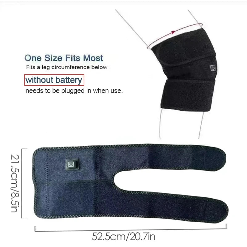 Electric knee heating pad - A USB-powered warming knee strap, suitable for joints, with adjustable heating band, ideal for daily