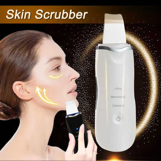 Electric Skin Scrubber Peeling Blackhead Remover Deep Face Cleaning Lifting Cleaner Facial Spatula Shovel Cleanser