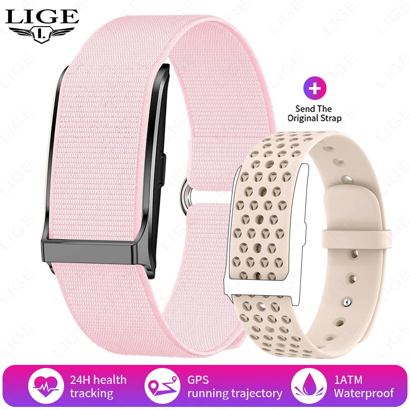 LIGE No Screen Smart Watch Men's Sports Outdoors Fitness Heart Rate Monitor 1ATM Waterproof New Smartwatch For