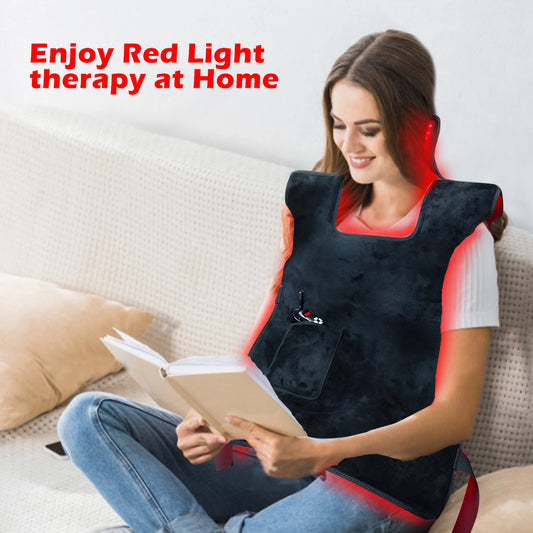 Red Light Therapy Vest for Body, 3-in-1 Led Bead 660&850 nm Infrared Light Therapy Pad for Body Wearable Wrap Pain Relief Device