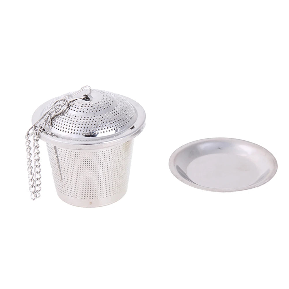 Stainless Steel Tea Infuser Ultra Fine Tea Strainer with Extended Chain Hook Mesh Tea Strainer for Brew Tea Spices & Seasonings