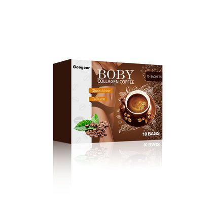 10pcs Googeer Collagen Coffee Tighten Thighs Abdomen Beauty Body Shape Curved Figure Antioxidant Refreshing Slimming Coffee