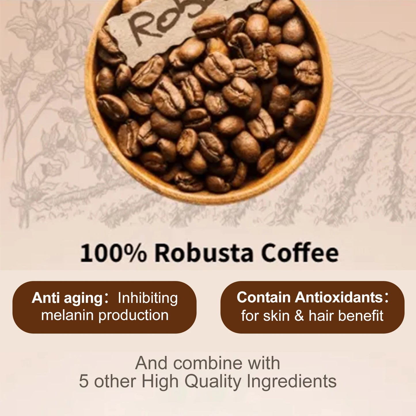 10pcs Googeer Collagen Coffee Tighten Thighs Abdomen Beauty Body Shape Curved Figure Antioxidant Refreshing Slimming Coffee