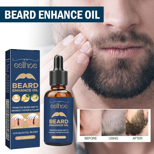 Eelhoe Organic Beard Oil Follicle Activator Strong Roots Nourishing Growth Dense Hair Essence Hydrating Soft Shine Grooming