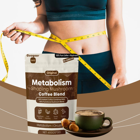 60g Googeer Defatted Mushroom Coffee Smooth Delicate Low-Calorie Rich Nutrients Enhance Immunity Refresh Metabolism Coffee