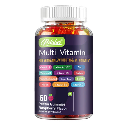Multivitamin Gummies - with Vitamins and Minerals - Enhances Energy Levels, Immune Support, Antioxidant - 60 Gummies