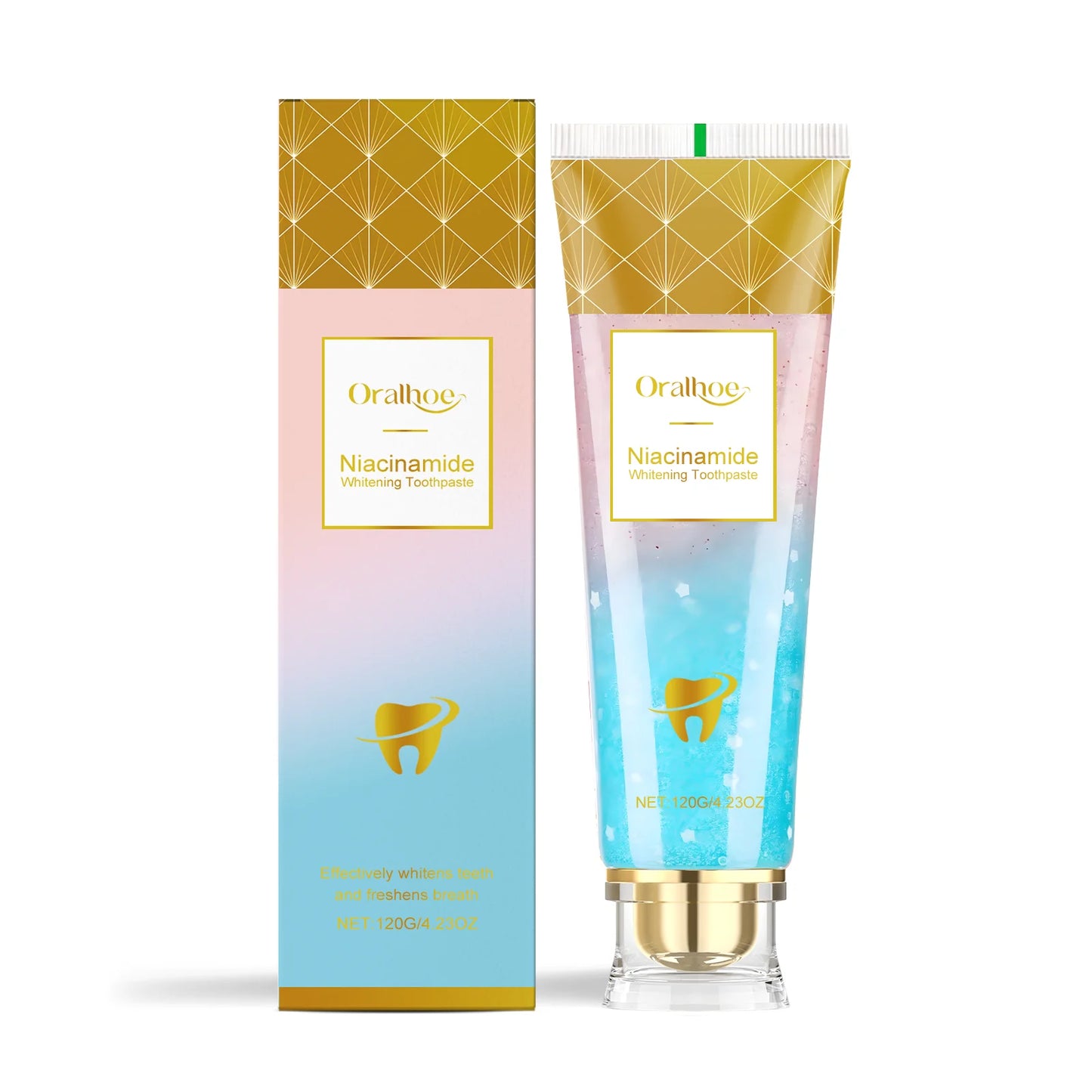 Oralhoe Niacinamide Toothpaste Remove Plaque Gentle Soothing Gum Stains Brightening Teeth Oral Deodorant Mint Dental Cleaning