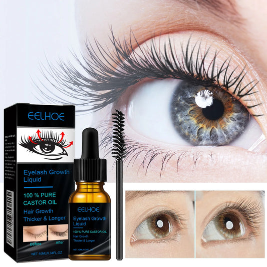 Castor Oil Eyelash Serum Natural Curl Long Lasting Radiant Look Promote Healthy Lash Moisturize Growth Regenerative Treatment