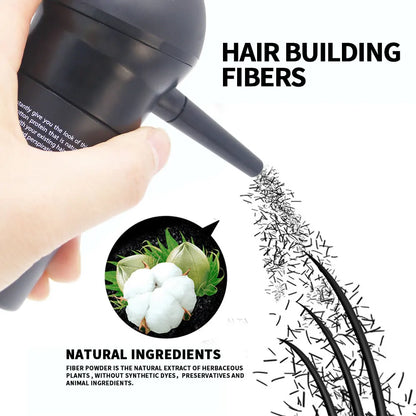 BUNEE Hair Fiber Set 15g: Men's natural hair-dense fibers for balding areas, fills part lines