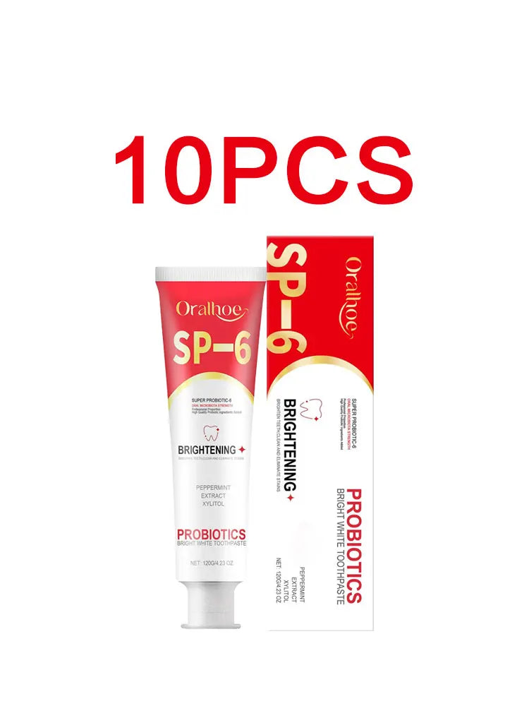 Oralhoe 120g Probiotic Toothpaste Sp-6 Whitening Tooth Powder Remove Plaque Stains Oral Hygiene Refreshing Breath Toothpaste