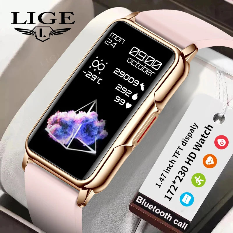 For Android IOS Smart Bracelet Women Smartwatch Heart Rate Blood Oxygen Waterproof Sport Smart Band Watch For Ladies +Gift