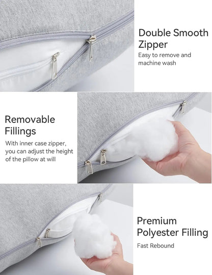 U Shaped Pregnancy Pillows with Cotton Removable Cover, Full Body Pillow Maternity Support,Must Have for Pregnant Women