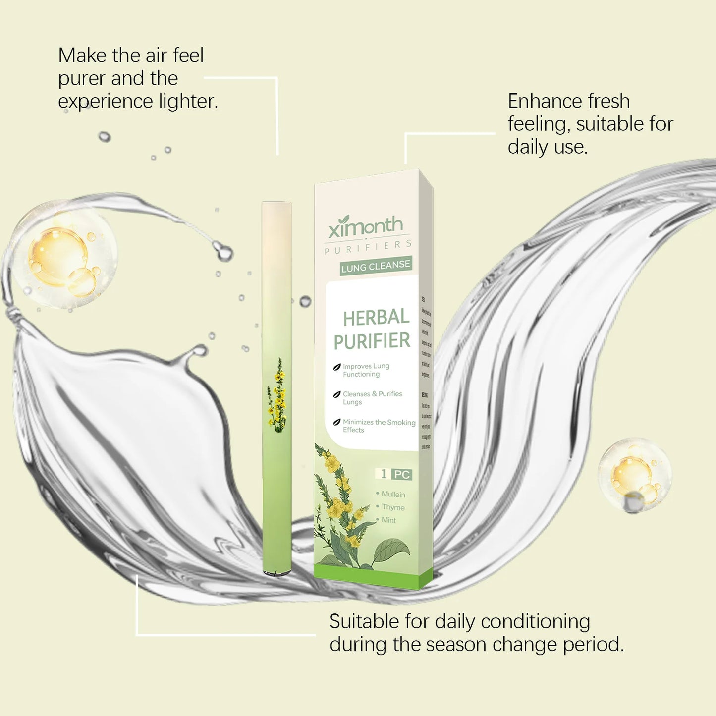 Herbal Purifier Improving Sleep Melatonin Diffusion Pen Lung Cleansing Nasal Aspirator Long-Lasting Quit Smoking Stick Diffuser