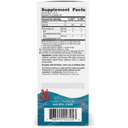 Children’s DHA Xtra Berry Punch 2 oz for Kids 880 mg Total Omega-3s with EPA DHA Cognitive Immune Function Learning 48 Servings