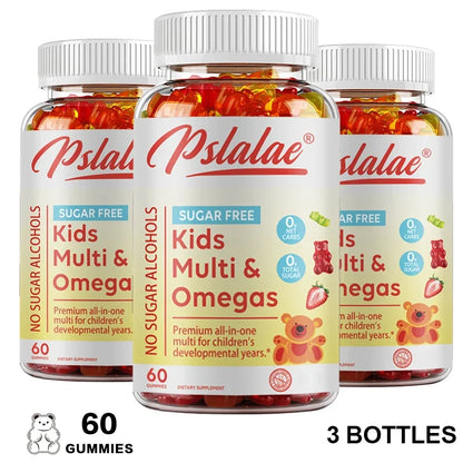 Children's Gummy Vitamins - with Vitamins C, D, B6 and Zinc, Flaxseed Oil Omega 3 To Support Children's DevelopmentSupplements