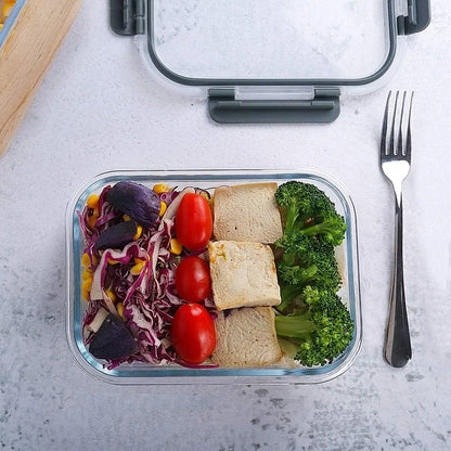 10-Pack Glass Meal Prep Containers with Lids, 22 Oz, Microwave, Oven, Freezer & Dishwasher Safe (Gray)