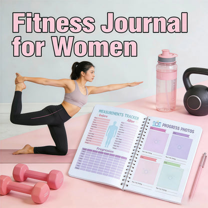 Fitness Planner & Workout Log Book – Undated Exercise Journal, Weight Loss Tracker, Gym & Home Training Notebook, Perfect Gift