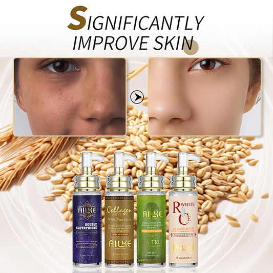 AILKE Hydrating & Brightening Serum for Dark Spots, Fine Lines and Wrinkles, With Collagen, Glutathione, For Face and Body Use