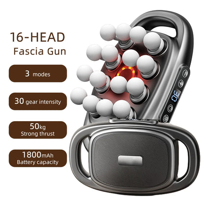 16-Head Fascia Gun High-Frequency Vibration Body Massage Gun Back and Waist Massager Neck Shoulder Massager Muscle masajeador