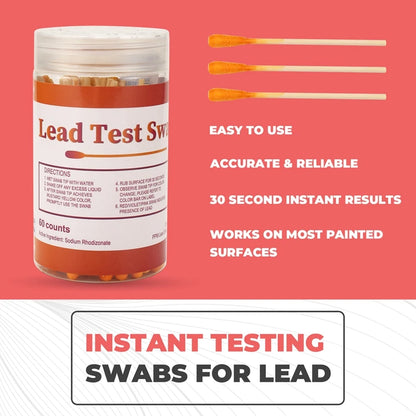 Lead Test Kit Swabs - Lead Paint Test Kit, Lead Check Swab For Home Use, Test Results In 30 Seconds