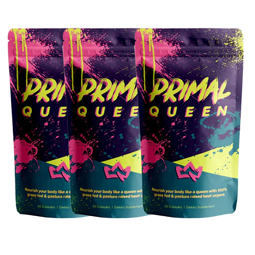 Primal Grass Fed Beef Organ Supplement for Women, Balance Hormones, Better Energy, Mood, & Libido, Improve Menstruation, 60 Caps