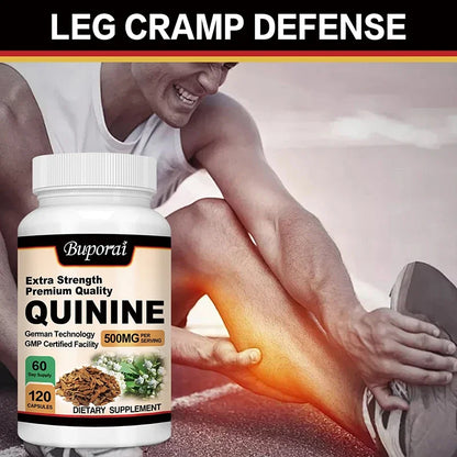 Quinine Capsules - Relieves Leg Cramps, Supports Digestion, Muscle Health, Boosts Immunity - 120 Capsules