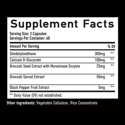 DIM for Men Capsules - Balance Hormones, Boost Metabolism, and Increase Muscle Mass - 120 Capsules