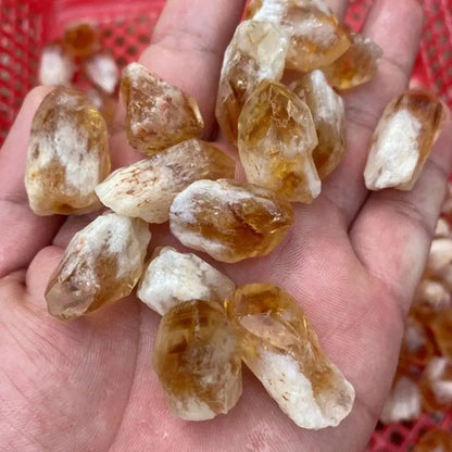 50-200g Natural Brazilian Rough Citrine Cluster Raw Specimen Healing Stone Reiki Rock Ornaments Home Decoration  Gemstone