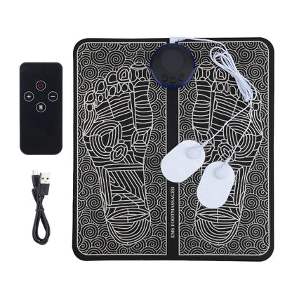 Rechargeable Electric Foot Massager Pad Electrostimulator Massage Mat EMS Muscle Massager Relax Feet Massage Fitness