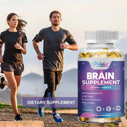 Brain Supplement - Boosts Brain Function, Helps Improve Memory, Concentration and Intelligence - 120 Capsules