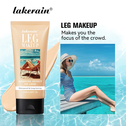 100ml Leg Foundation Long Lasting Waterproof Brighten Skin Tone Sweat-proof Leg Highlights Cream Cover Blemishes Natural Makeup
