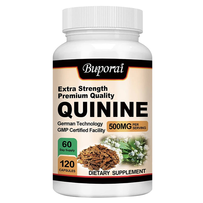 Quinine Capsules - Relieves Leg Cramps, Supports Digestion, Muscle Health, Boosts Immunity - 120 Capsules
