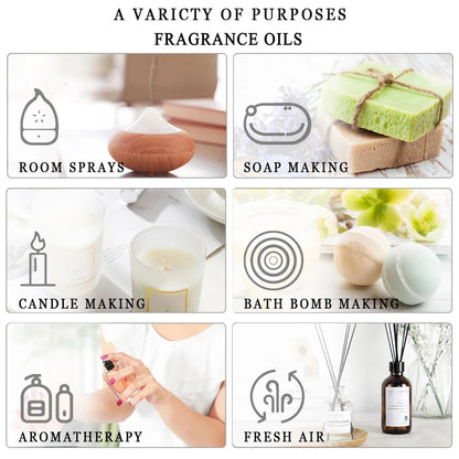 Fragrance Oil Coconut & Vanilla Bubble Gum Sea Breeze White Musk Aroma Fragrance Oils For Candles Soap Making