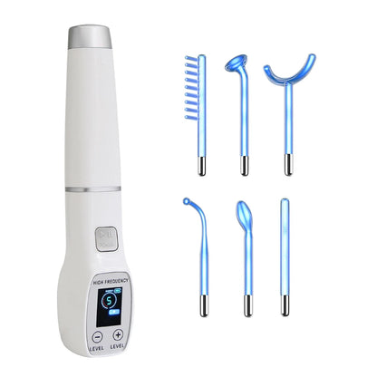 High Frequency Electrode Wand Glass Tube Electrotherapy Acne Spot Remover Skin Care Home Spa Beauty Facial Therapy Wand