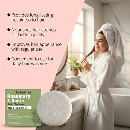 Rosemary Shampoo Bar Daily Moisturizing, Refreshing Hair Care, Volumizing, Smooth and Gentle Hair Cleansing