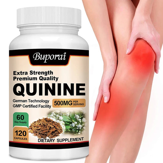 Quinine Capsules - Relieves Leg Cramps, Supports Digestion, Muscle Health, Boosts Immunity - 120 Capsules
