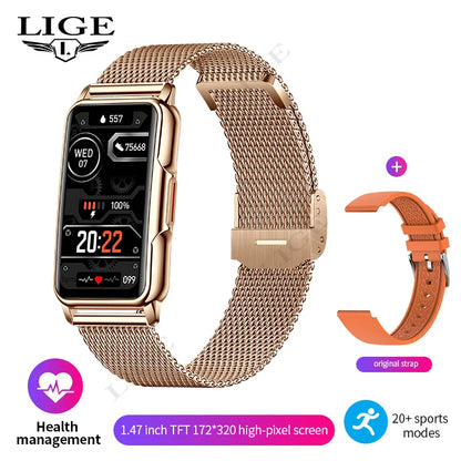 For Android IOS Smart Bracelet Women Smartwatch Heart Rate Blood Oxygen Waterproof Sport Smart Band Watch For Ladies +Gift