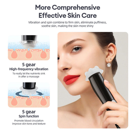 CO2 Oxygen Bubble Pen 5 Gear Vibration Oxygen Bubble Beauty Tool Deep Cleansing Pores Exfoliate LED Photon Skin Care Machine