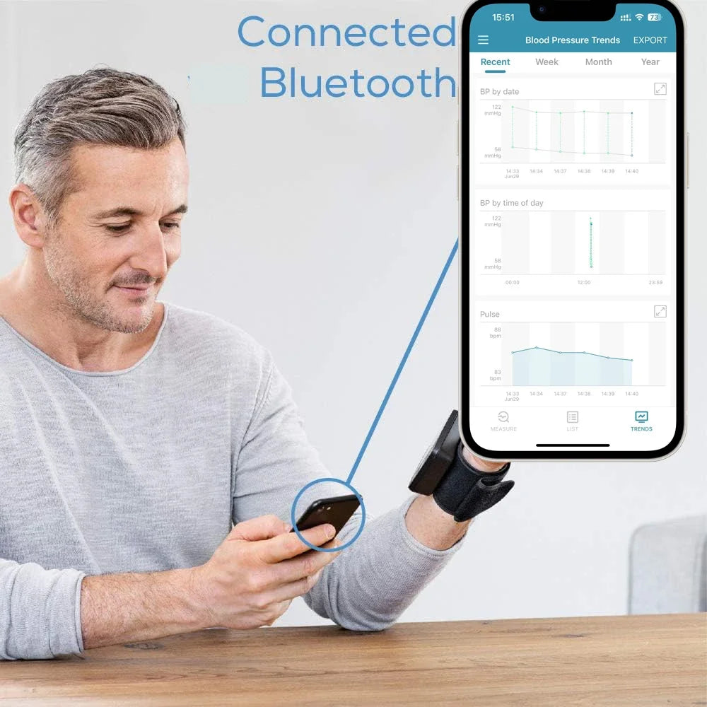 Portable Wrist Blood Pressure Monitor for Intelligent and Precise Measurement Monitoring Blood Pressure and Health at Any Time