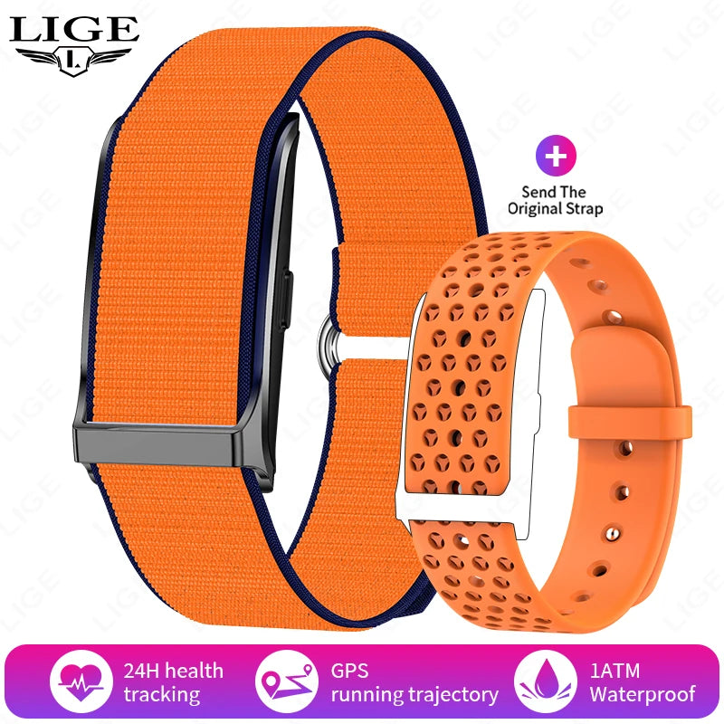 LIGE No Screen Smart Watch Men's Sports Outdoors Fitness Heart Rate Monitor 1ATM Waterproof New Smartwatch For