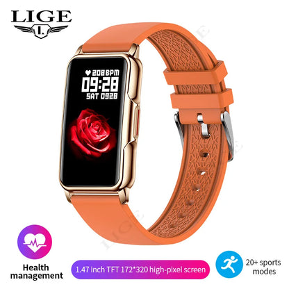 For Android IOS Smart Bracelet Women Smartwatch Heart Rate Blood Oxygen Waterproof Sport Smart Band Watch For Ladies +Gift