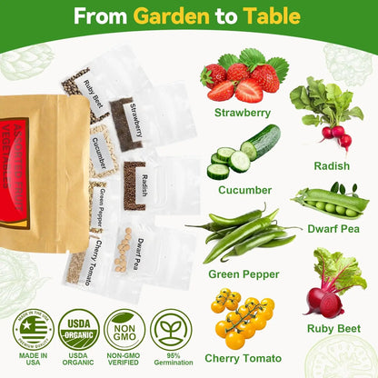12-Pod Fruit Seed Pod Kit for Hydroponic Growing System,