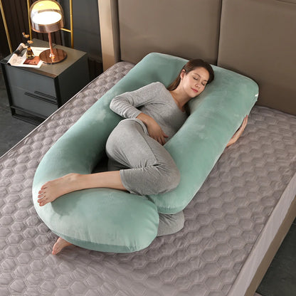 U Shaped Pregnancy Pillows with Cotton Removable Cover, Full Body Pillow Maternity Support,Must Have for Pregnant Women