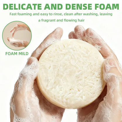 YUITIKUE Rice Protein Shampoo Bar 60g - Rich Delicate Foam, for Frizzy & Fragile Hair, Cleans, Moisturizes & Smooths Hair