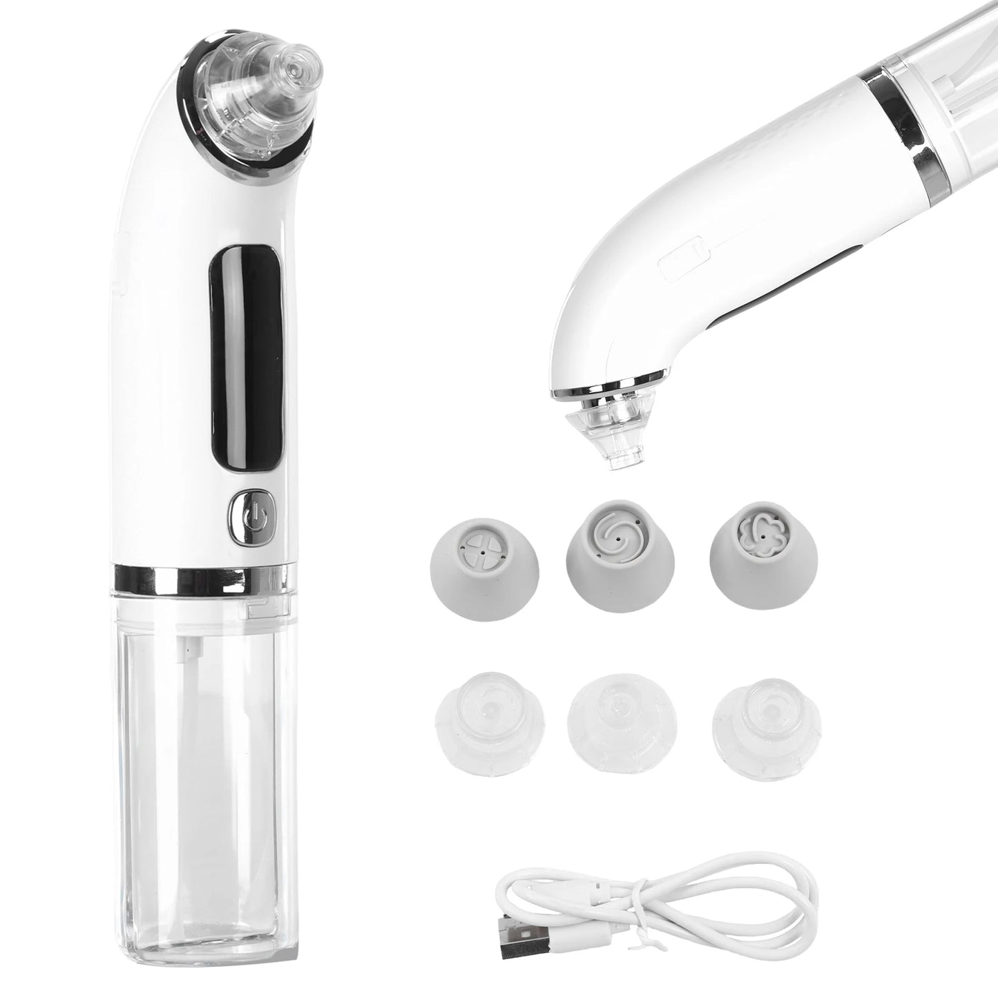 Black Head Remover with Water Chamber Pore Extractor & Facial Kit 6 Suction Heads & 4 Adjustment Modes Deep Hydration for Face