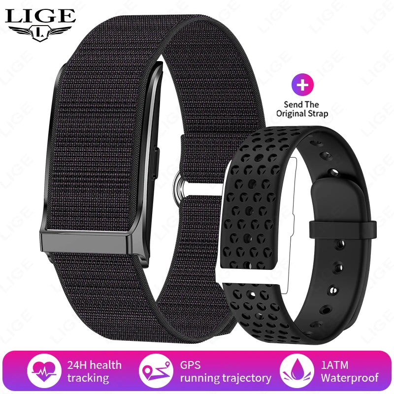 LIGE No Screen Smart Watch Men's Sports Outdoors Fitness Heart Rate Monitor 1ATM Waterproof New Smartwatch For