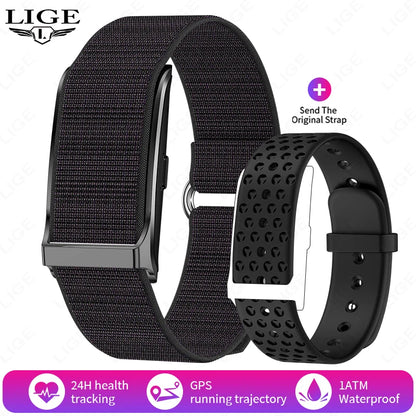 LIGE No Screen Smart Watch Men's Sports Outdoors Fitness Heart Rate Monitor 1ATM Waterproof New Smartwatch For